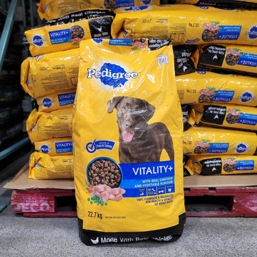 Image of Pedigree Vitality Adult Food With Real Chicken & Vegetable Flavour - 1 x 22.7 Kilos